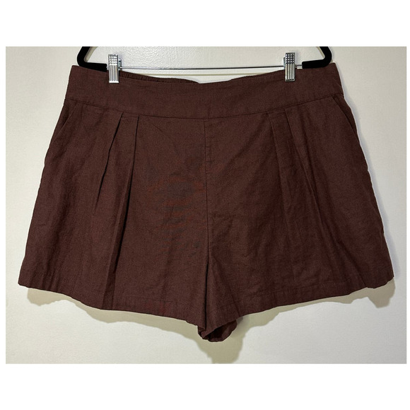 Abercrombie & Fitch Pants - Abercrombie & Fitch Brown Linen Blend Shorts Size XL New w/ Tags Front Pleats